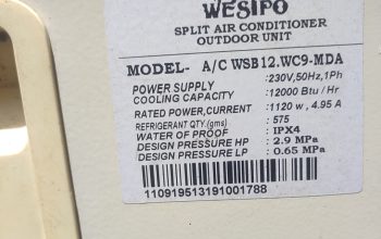 Westpo Air Conditioner 12000BTU Urgent sale