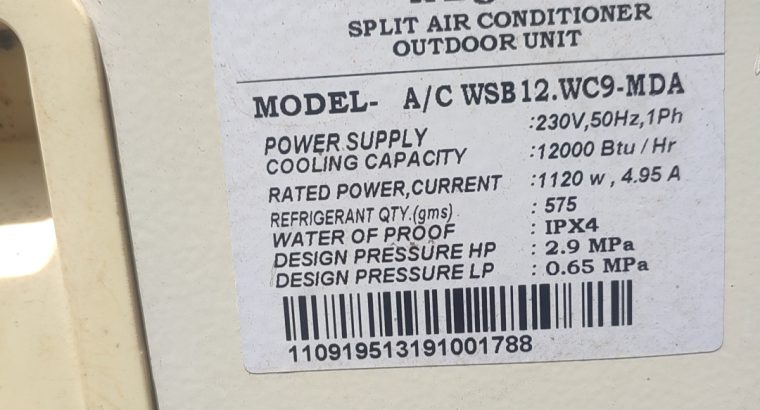 Westpo Air Conditioner 12000BTU Urgent sale