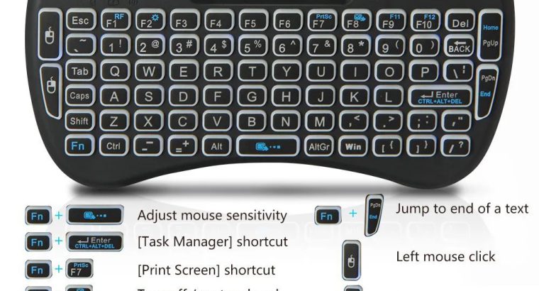 Wireless mini keyboard with mouse