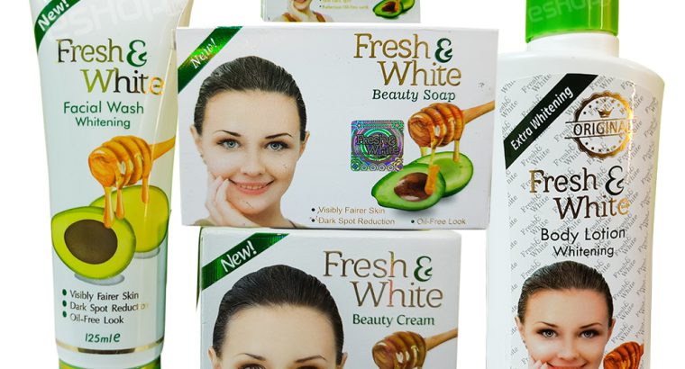 Fresh and white full set lotion, serum cream, facewash, soap