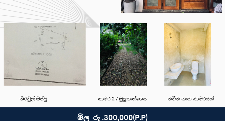 නුවර පිලිමතලාවට 6km ඉඩම සමග නිවසක් විකීනීමට