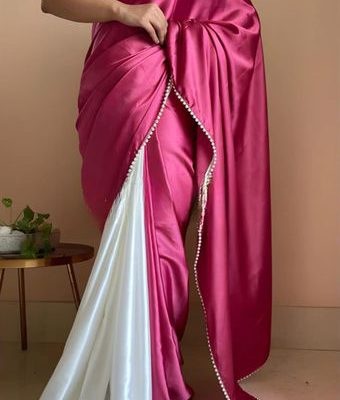 Stay beautiful with our new satin saree collecti