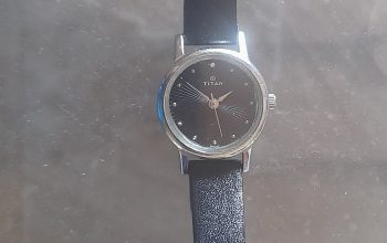 Ladies black Titan wristwatch