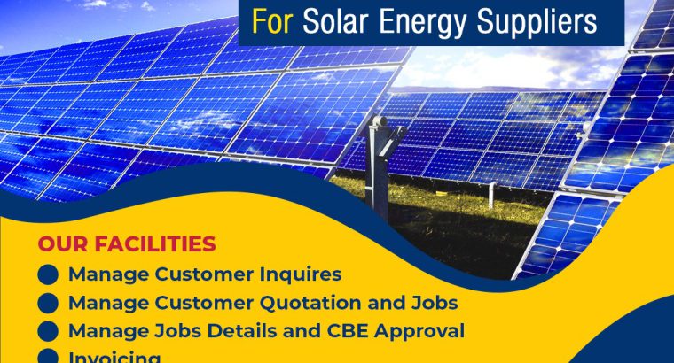 ERP System for Solar Energy Suppliers