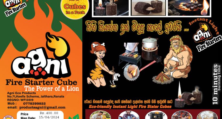 fire starter cubes – Agni- Eco friendly
