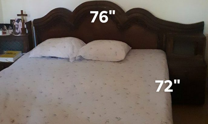 Bed set with two mini cupboards & mattress