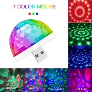 Stage DJ RGB Strobe Magic Ball LED Disco Light – USB Car, Room Atmosphere & Ambient Star Lamp