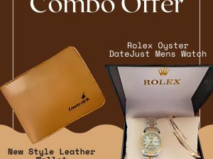 Leather Wallet and Rolex Watch