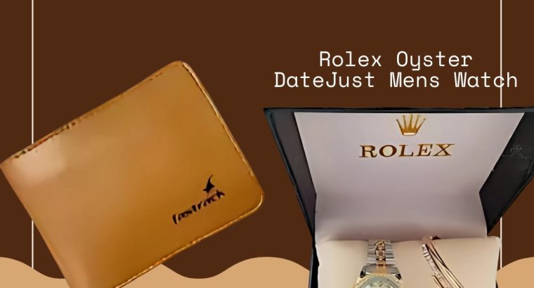 Leather Wallet and Rolex Watch