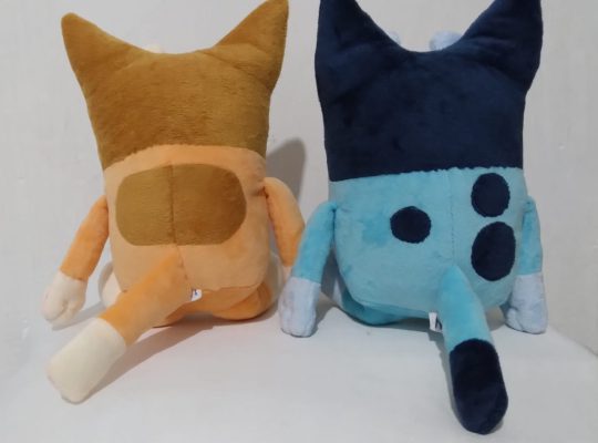 Handmade Character Soft Toys Bluey and Bingo