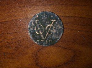 Dutch East India Company coin (VOC coin) – 1748