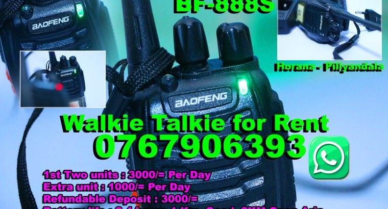 Walkie Talkie Rent
