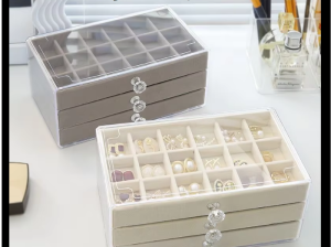 Acrylic Three Drawer Jewellery Organizer P04985