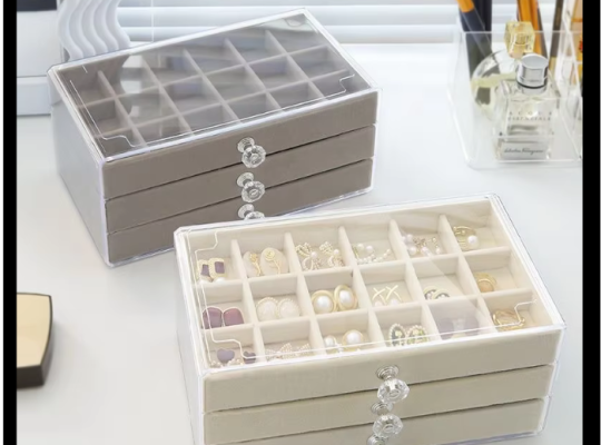 Acrylic Three Drawer Jewellery Organizer P04985