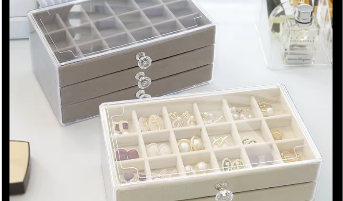 Acrylic Three Drawer Jewellery Organizer P04985