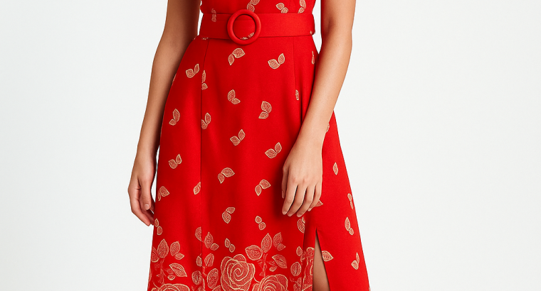 ✨ Elegant Floral Midi Dress – Now in 3 Stu...