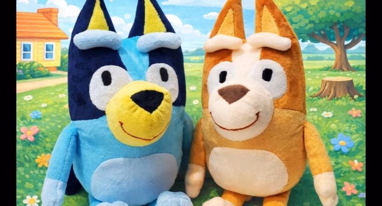 Handmade Character Soft Toy Bluey Bing...