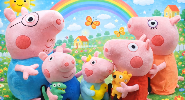 Peppa Pig Family Plush Toy Set – 5 Charact...